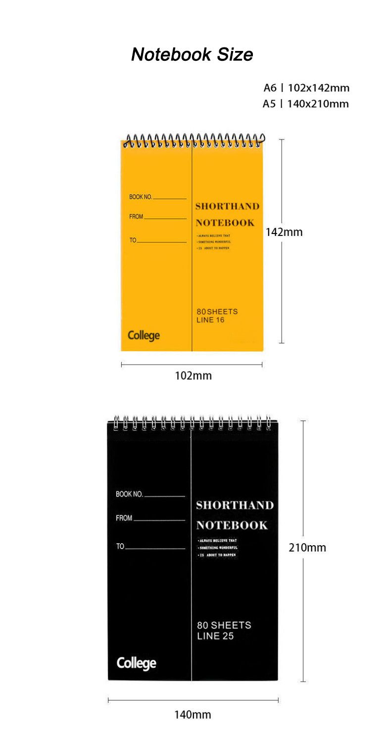  A5 A6 Student Wire O Shorthand Notebook 7