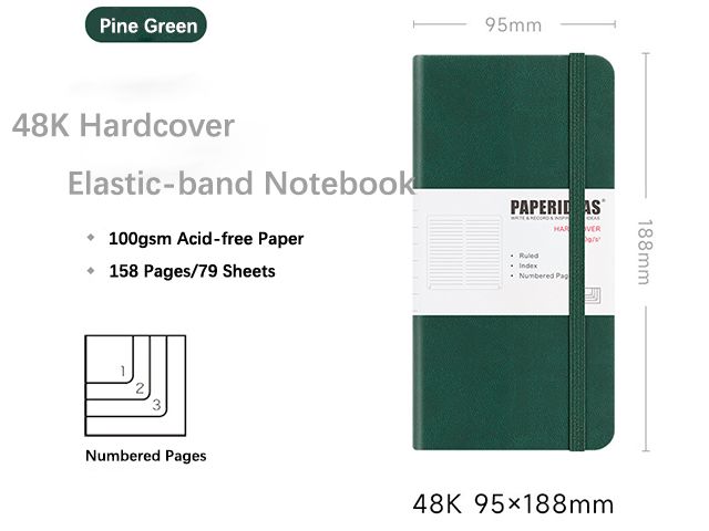 Elastic Band PU Leather Hardcover Planner