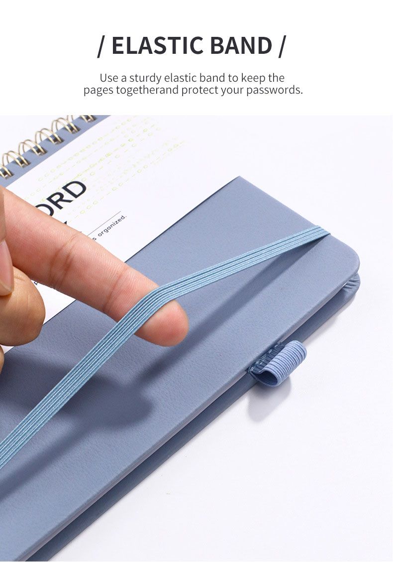 A5 A6 Spiral Binding PU Leather Hardcover Notebook details 3
