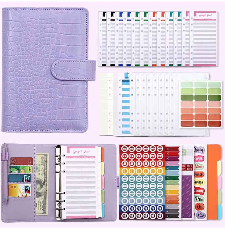 Crocodile Leather Loose Leaf Magnetic Buckle Notebook sticker 2