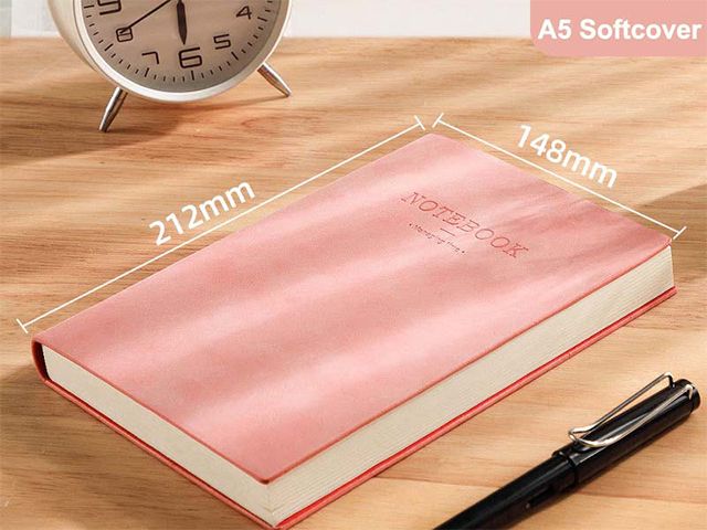 A5 B5 Pu Leather Softcover Journal Diary Notebooks With Logo