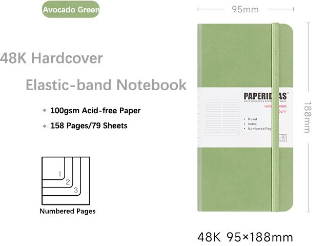 Elastic Band PU Leather Hardcover Planner