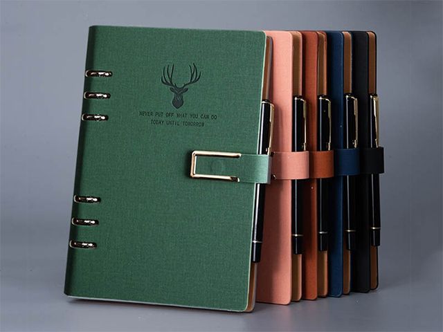 A5B5Loose-leaf Binding PU Leather Hardcover Notebook