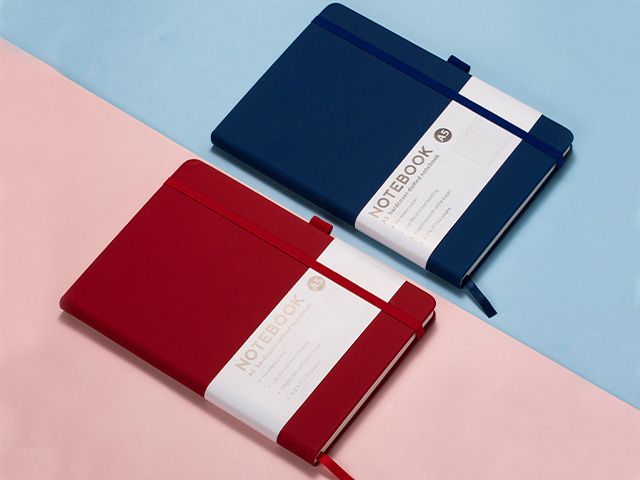 Leather Hardcover Sewn and Glue Binding Notebook Printing