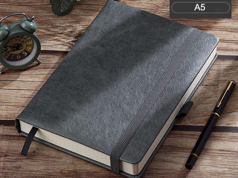 A5 Planner PU Leather Cover Notebook With Elastic Band