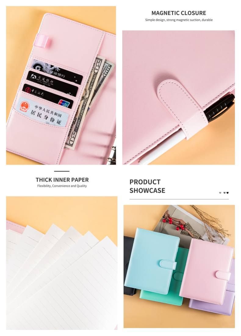 A5 A6 Buckle Spiral Binding Hardcover Budget Notebook content 1