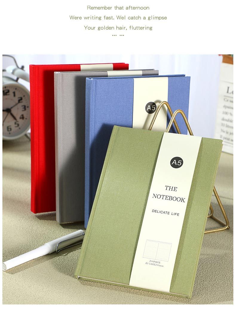 A5 Linen Hardcover Notebook detail 8