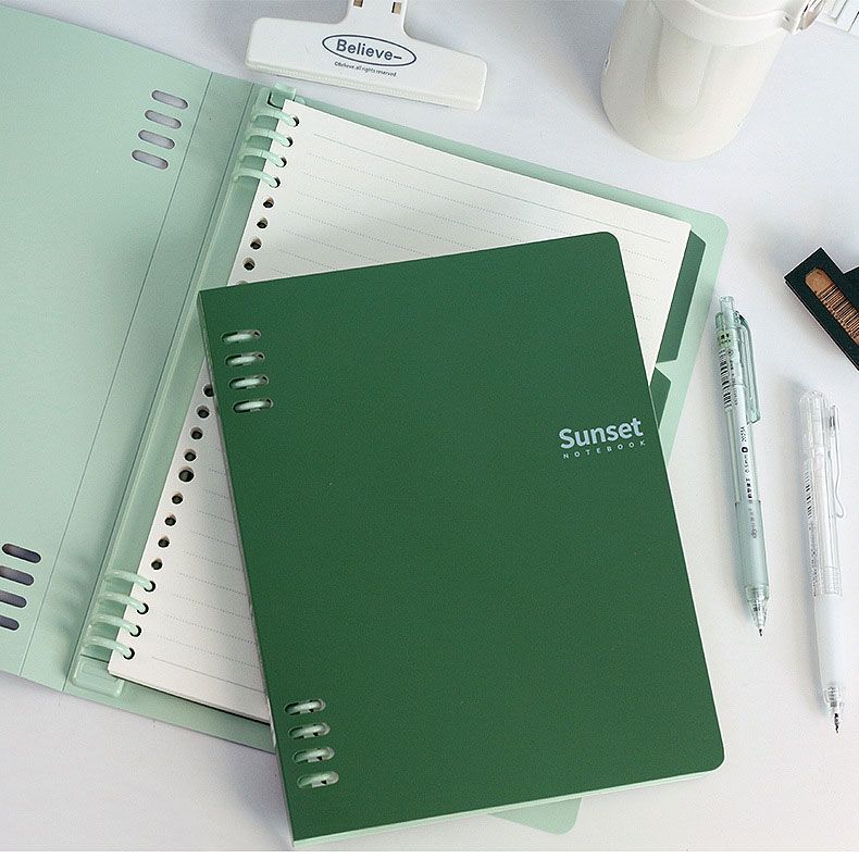 A5 B5 Loose leaf Detachable Binder PP Cover Notebook 1