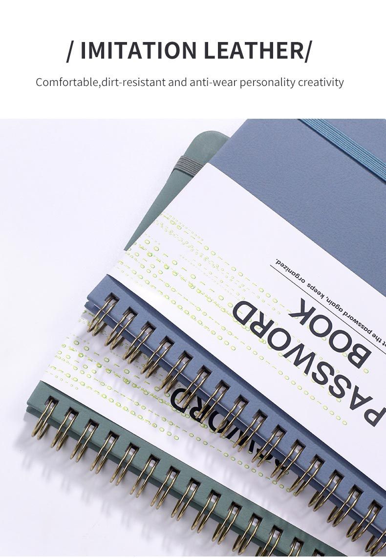 A5 A6 Spiral Binding PU Leather Hardcover Notebook details 2