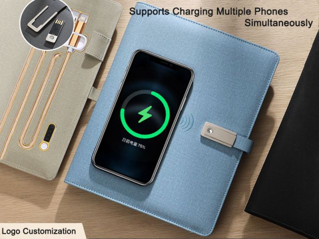 A5 Spiral Binding Power Bank Notebook Gift Set