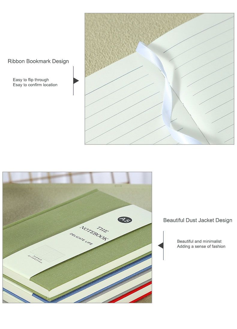 A5 Linen Hardcover Notebook detail 4