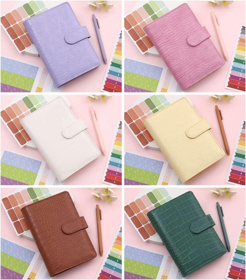 Crocodile Leather Loose Leaf Magnetic Buckle Notebook 8